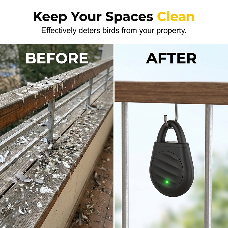 🐦 Keep Birds & Pests Away — Portable Ultrasonic Bird Repellent Keychain
