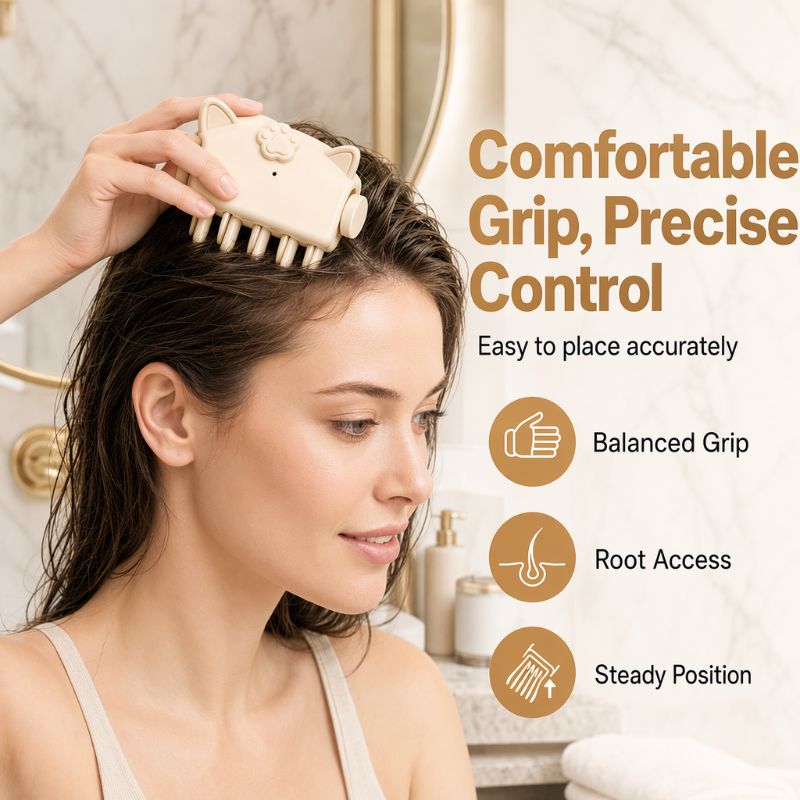 Wireless Heated Volumizing Root Lift Clip | Salon Crown Volume for Fine Flat Hair
