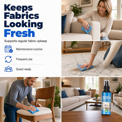 🛋️✨No‑Rinse Fabric Cleaner Spray – fresh in minutes! 🧼💨