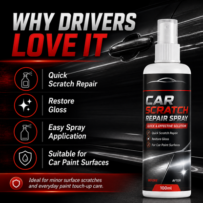 🚗Universal Car Scratch Repair Spray – Erases light scratches, swirl marks & scuffs fast.🛡️💨