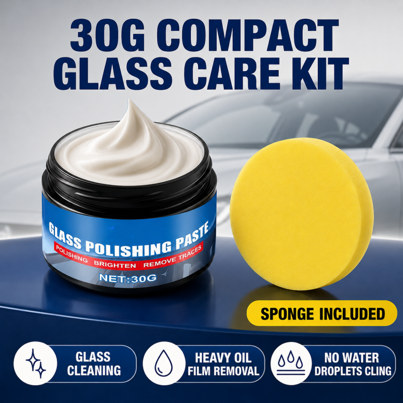 🔥Car Glass Oil Film Remover – Eliminates Glare & Wiper Smears, Repels Rain🚗