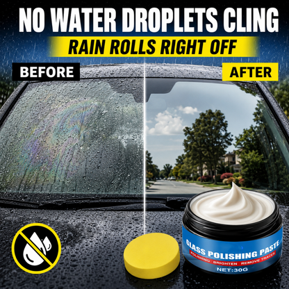 🔥Car Glass Oil Film Remover – Eliminates Glare & Wiper Smears, Repels Rain🚗
