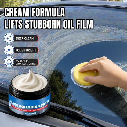 🔥Car Glass Oil Film Remover – Eliminates Glare & Wiper Smears, Repels Rain🚗