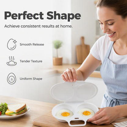 🥚 Microwave Egg Cooker – Perfect poached eggs in 2 mins, no oil & splash-proof🌿