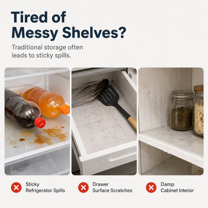 🧊🛡️ Waterproof Fridge Shelf Liners – Non-slip, easy-clean & food-safe✨