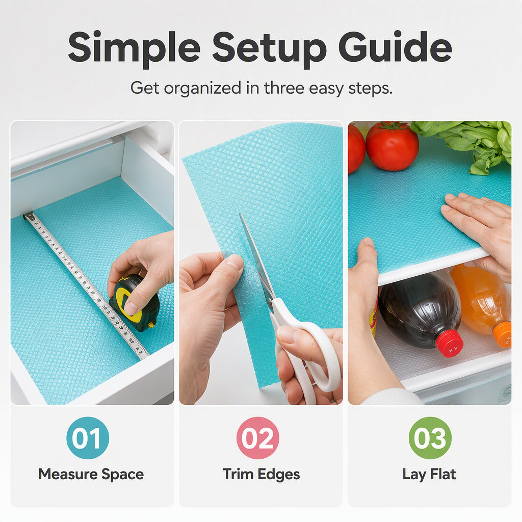 🧊🛡️ Waterproof Fridge Shelf Liners – Non-slip, easy-clean & food-safe✨