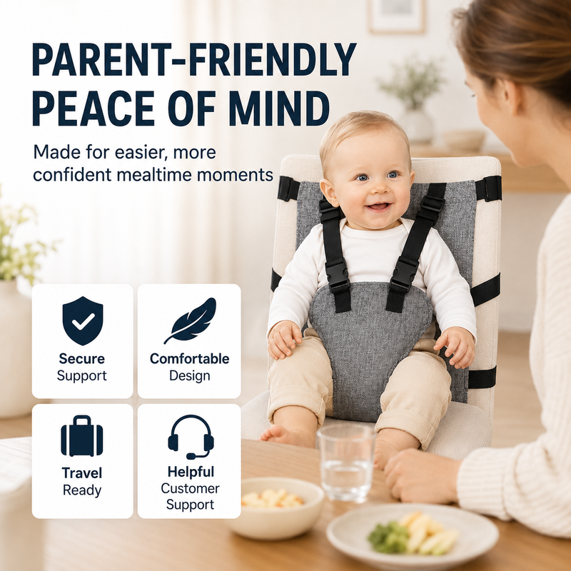 📢Portable Baby High Chair Safety Harness Strap
