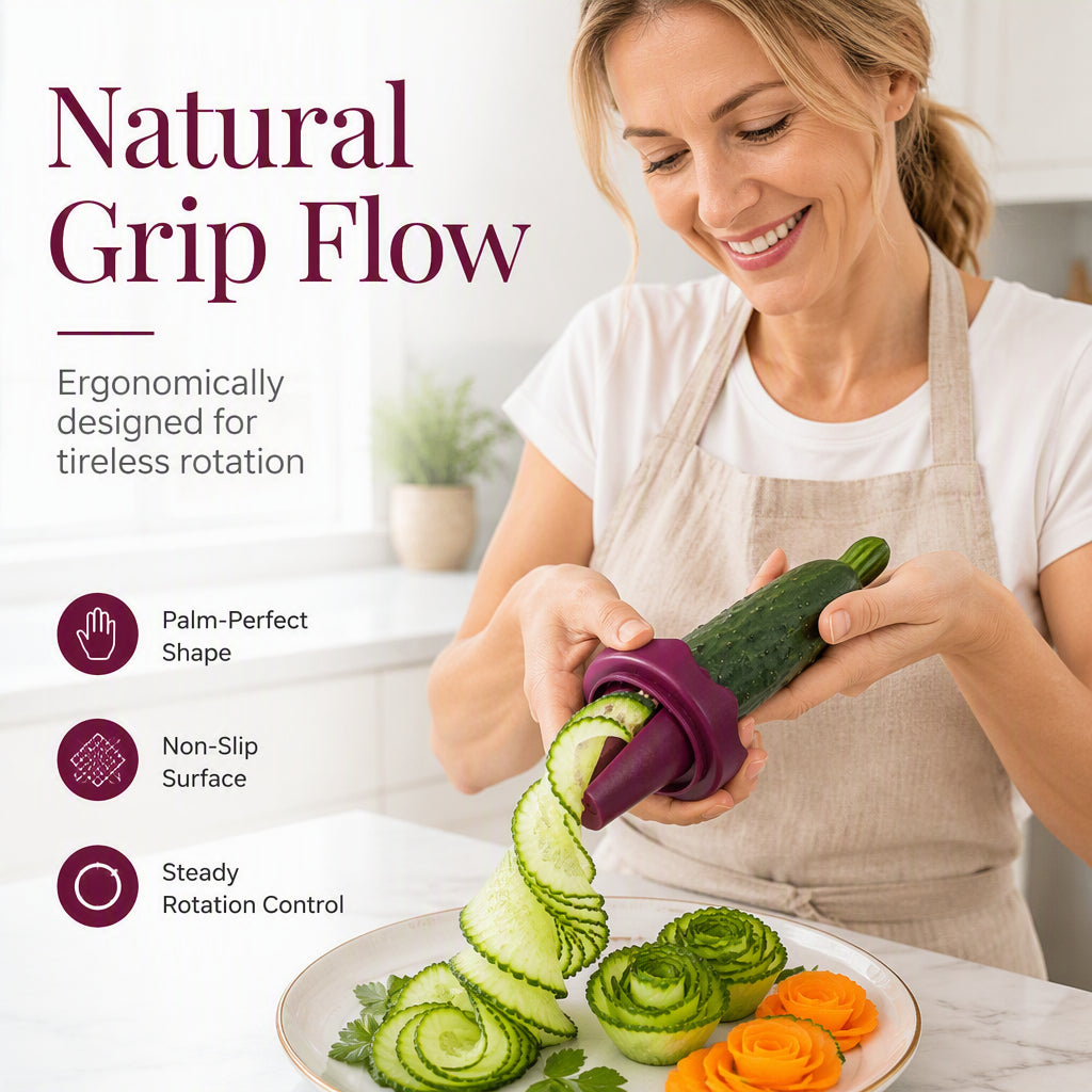 🥕✨ Manual Vegetable Spiralizer and Curler for Rose Flower Carving🌹🍽️