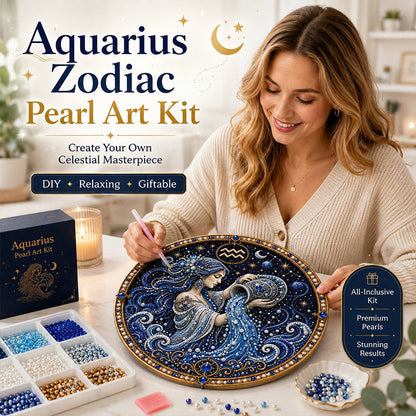♈✨ Premium 3D Pearl 12 Zodiac Signs Art Kit | DIY Handmade Astrology Decor 🌙💎