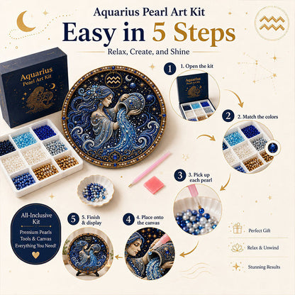 ♈✨ Premium 3D Pearl 12 Zodiac Signs Art Kit | DIY Handmade Astrology Decor 🌙💎
