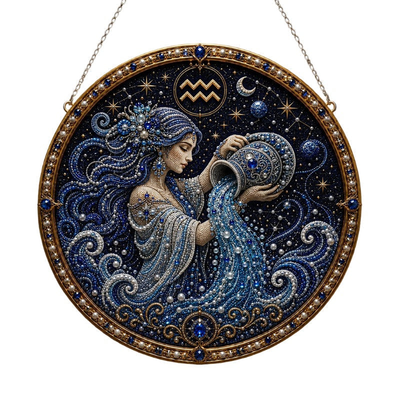 ♈✨ Premium 3D Pearl 12 Zodiac Signs Art Kit | DIY Handmade Astrology Decor 🌙💎