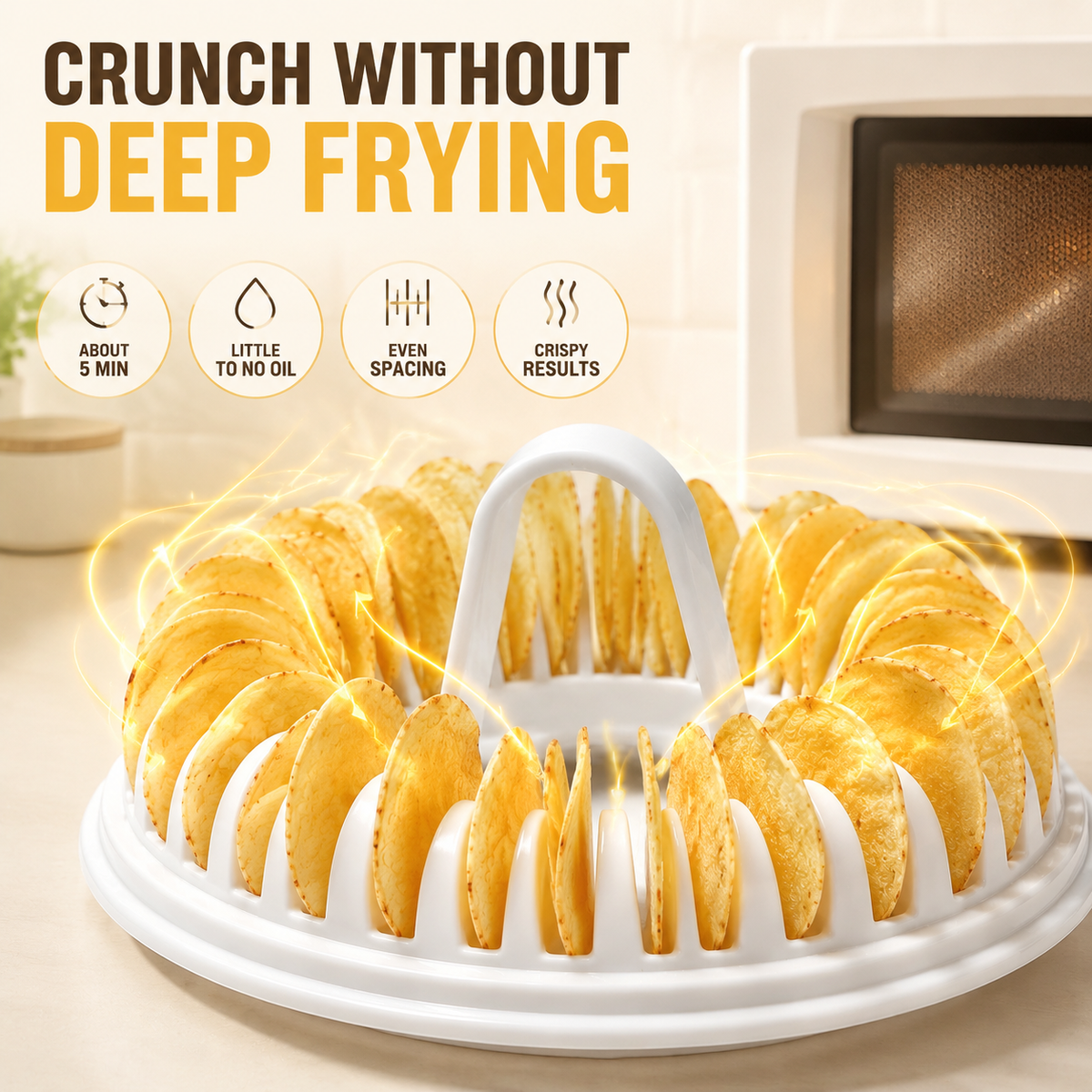DIY Microwave Potato Chip Maker – Make Crispy Homemade Chips in Minutes