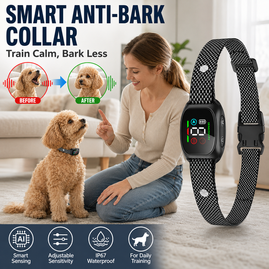 🐕🐾Anti Bark Collar – Smart anti‑false triggering filters out other barks. 💦✅