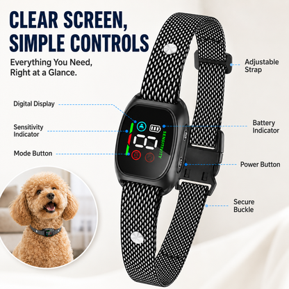🐕🐾Anti Bark Collar – Smart anti‑false triggering filters out other barks. 💦✅