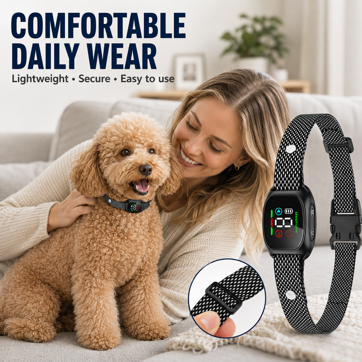 🐕🐾Anti Bark Collar – Smart anti‑false triggering filters out other barks. 💦✅