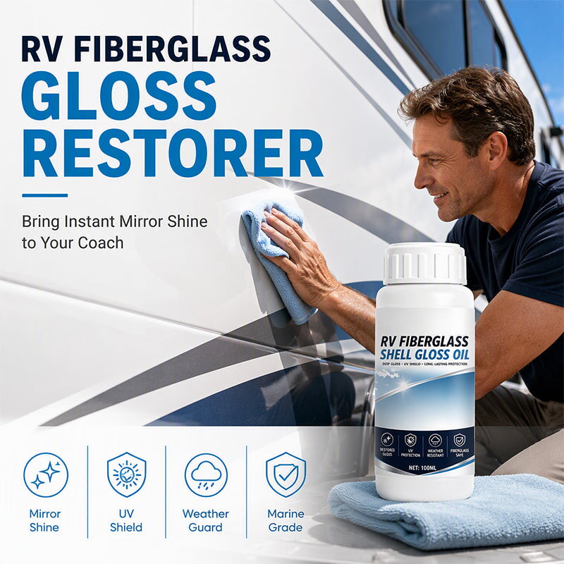 🚐✨ RV Fiberglass Shine Restorer – Revive Gloss & Protect the Finish