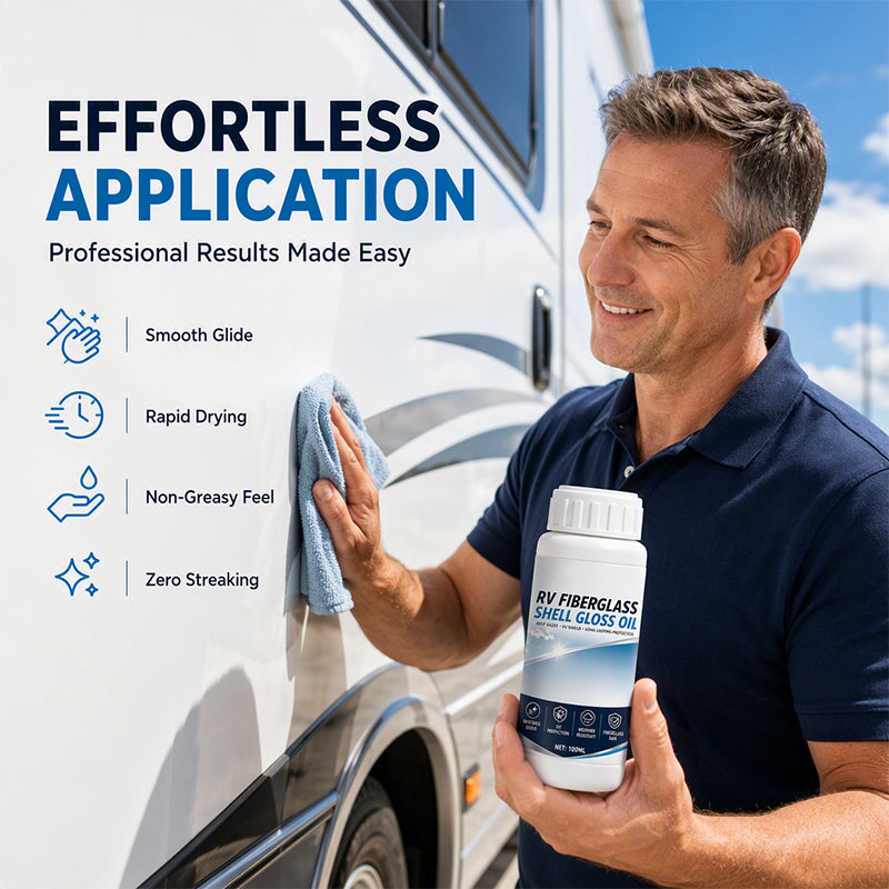 🚐✨ RV Fiberglass Shine Restorer – Revive Gloss & Protect the Finish