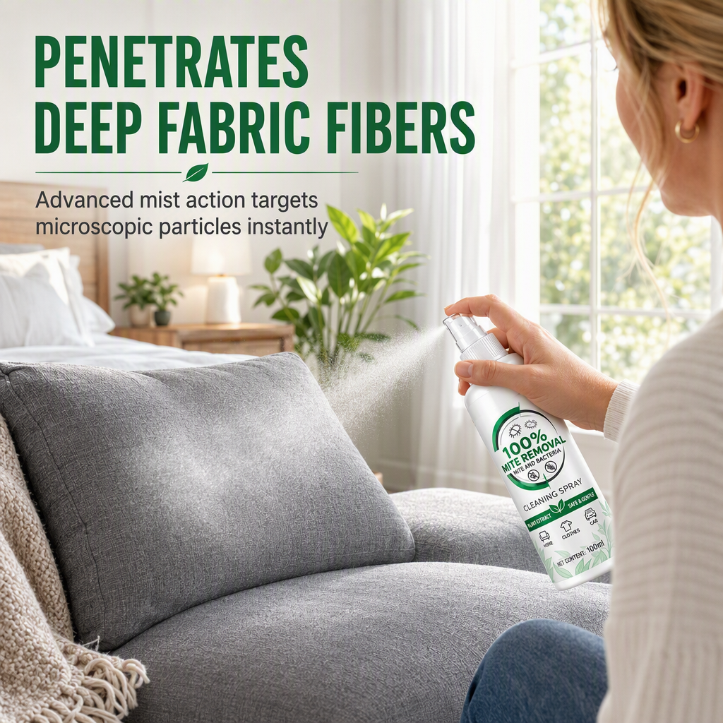 🌿Vegetable Mite Spray for Bed & Textiles | Helps Reduce Mites, Odors & Allergens