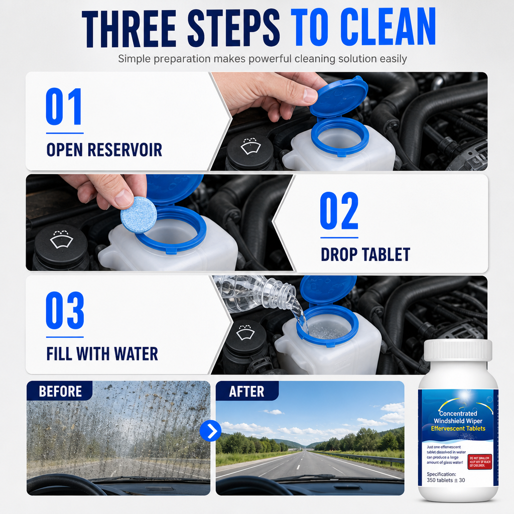 Car Windshield Washer Effervescent Tablets