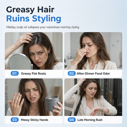 No-Rinse Hair Fluffy Gel with Built-In Comb